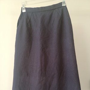 Vintage dark blue wool skirt